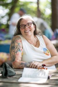 Renske begeleidt je tijdens je reis door het labyrint