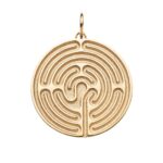 Goudkleurige hanger met labyrint van het leven Productnr.: 8541-1 Energetix